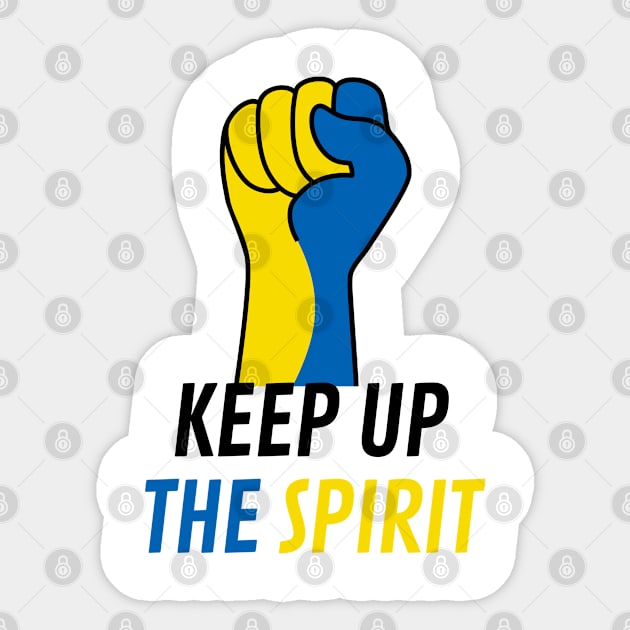 Keep up the spirit, Ukraine Sticker by johnnie2749